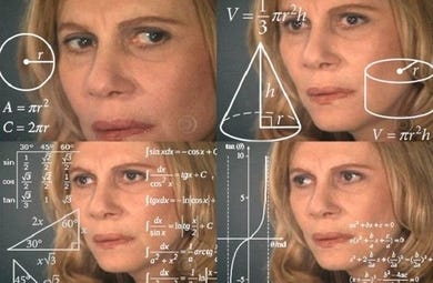 Confused math-lady meme: trying to figure out what happened to November and December