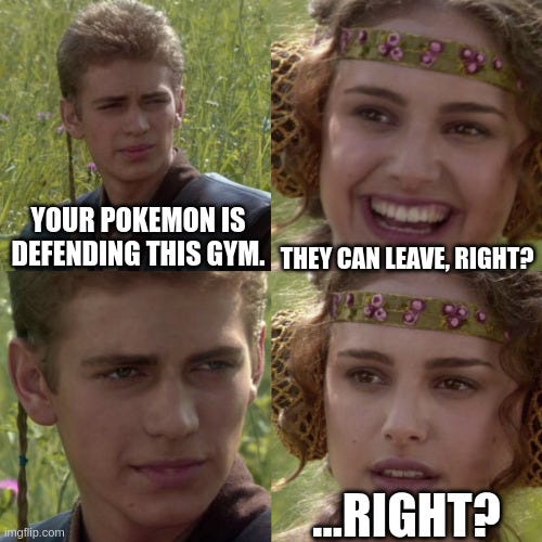 Your Pokemon is defending this gym